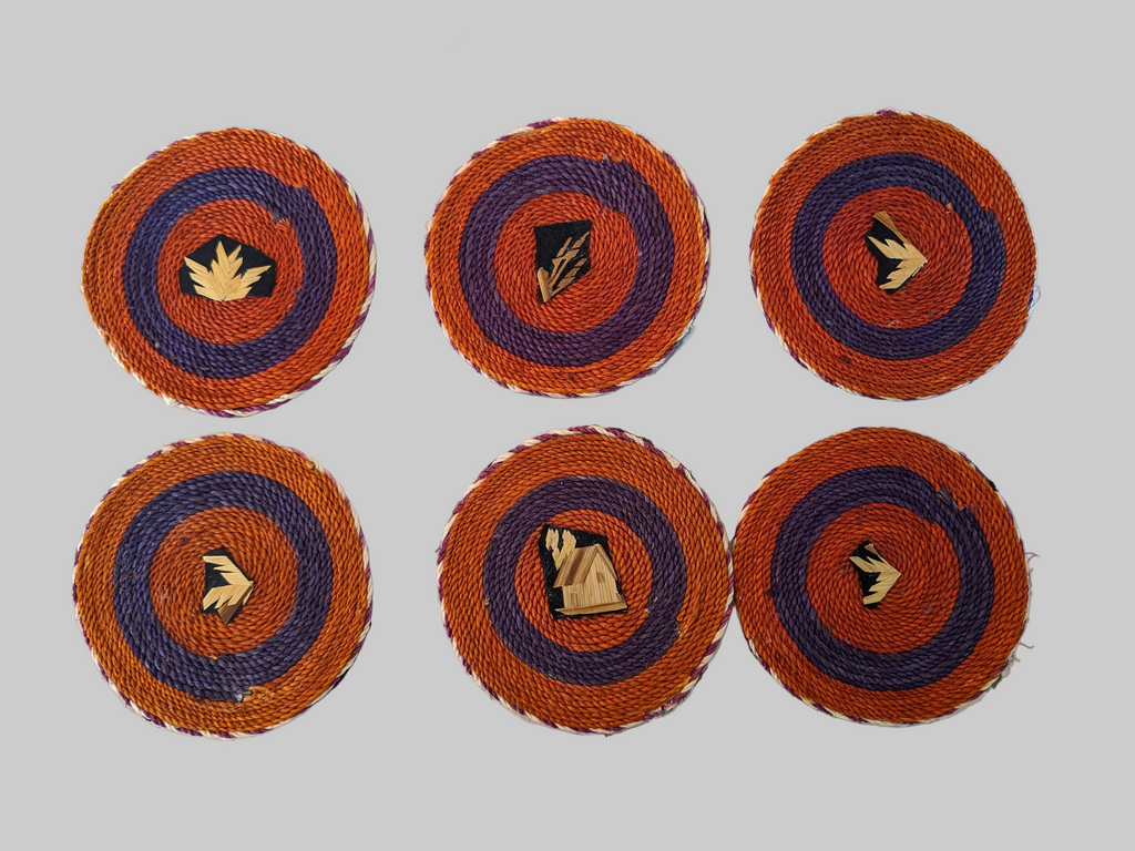 Ensemble de 6 sous-verres artisanaux | Fait main à Madagascar