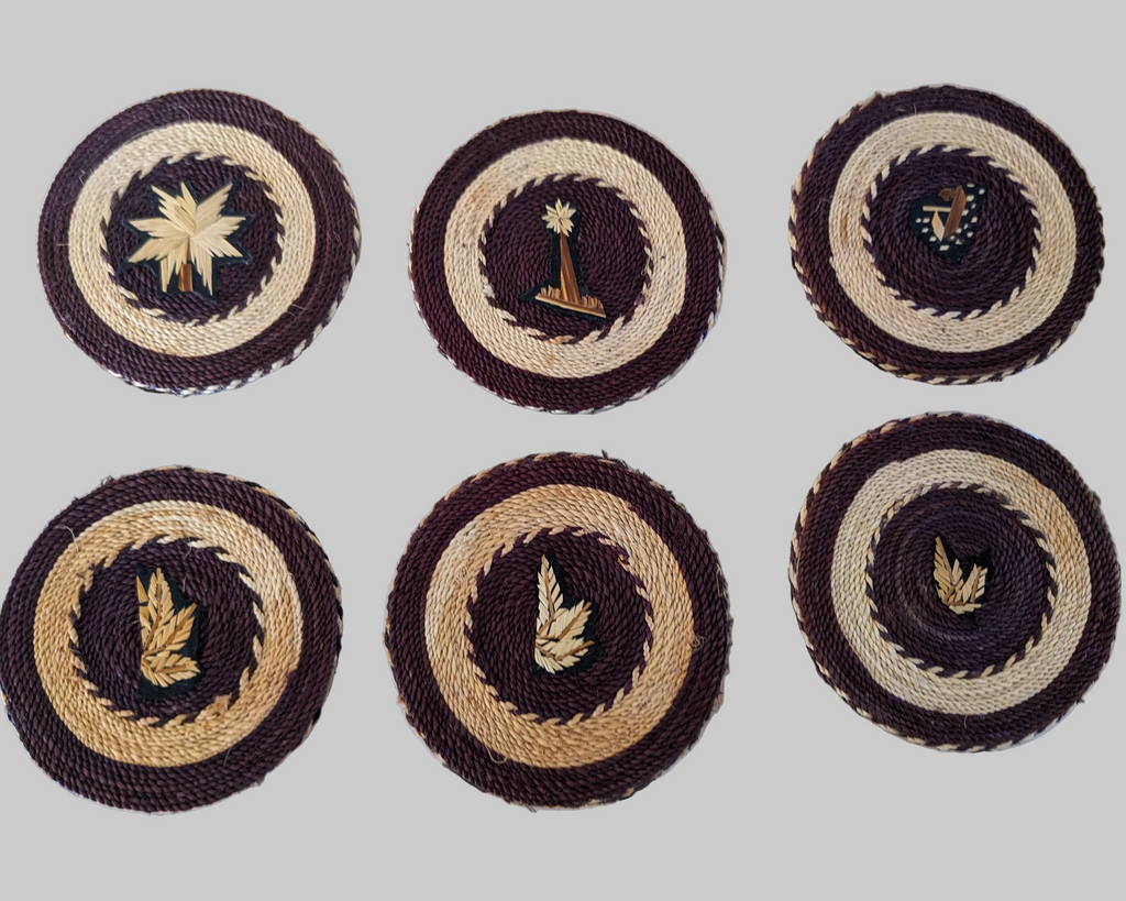 Ensemble de 6 sous-verres artisanaux | Fait main à Madagascar