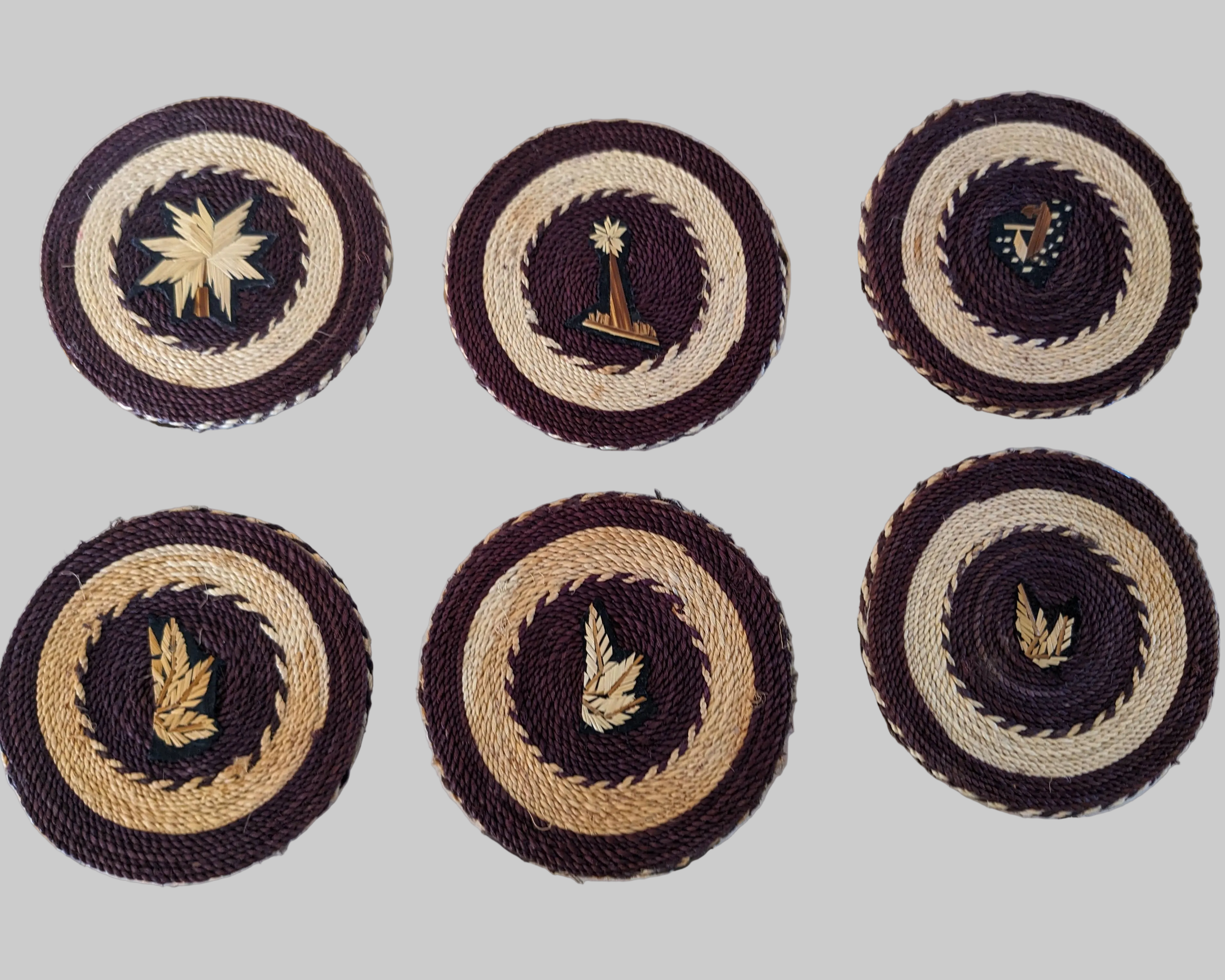 Ensemble de 6 sous-verres artisanaux | Fait main à Madagascar